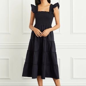 Hill House - Ellie Nap Dress - Black Poplin w/ Pocket - Black Poplin